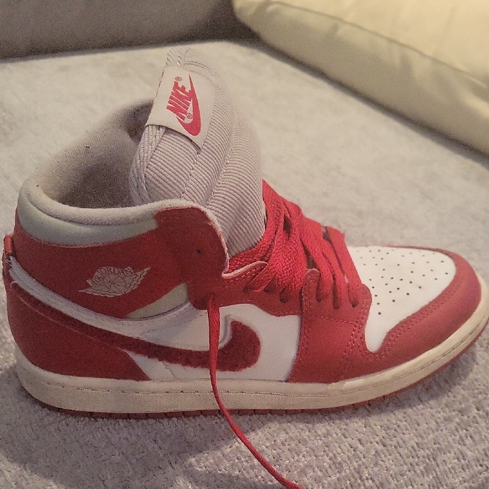 Nike Red and White Sneakers